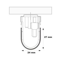 Slimlite CS dkkappe for armatur