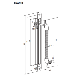 Abloy EA280 karmoverfring 299 mm 
