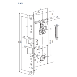 Abloy EL572 motorls dornml 50 mm