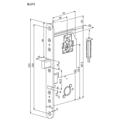Abloy EL573 motorls dornml 50 mm