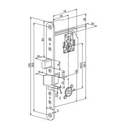 Abloy EL575 motorls komplet dornml 50 mm