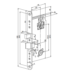 Abloy EL875 motorls dornml 50 mm