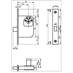 Assa Abloy 8788 ekstral�s dorn 50