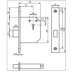 Assa Abloy ekstral�s 309 dorn 50 tilholder