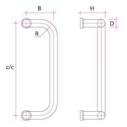 Forkr�ppet hank for d�rtykkelse 70-85 mm, s�t