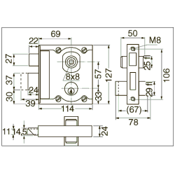 Assa Abloy gitterportls 5908 dorn 69 hjre