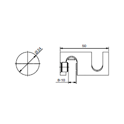 Hndkldeholder til glas 8696