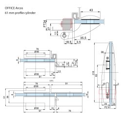 25.206/25.207 Office Arcos modkasse med slutblik