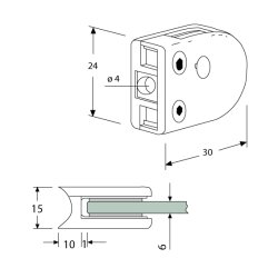 Klembeslag for rr 25 mm