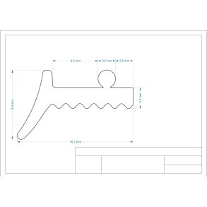 Gummittningsliste 3 mm