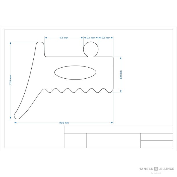 Gummittningsliste 6 mm