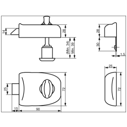 Assa Abloy kassel�s 5223 indadg�ende sort
