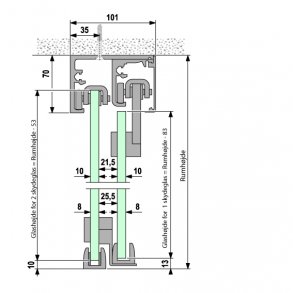 Portavant 60 twinline dobbeltdre komplet st, loft