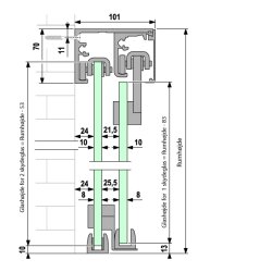 Portavant 60 twinline hjre komplet st, vg