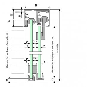 Portavant 60 twinline dobbeltdre komplet st, vg