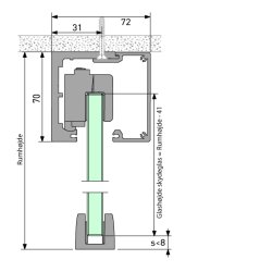 Portavant 80 automatic komplet st for enkeltdr, loft