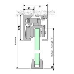 Portavant 60 komplet st for dobbeltdr, loft