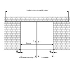 Portavant 60 komplet st for dobbeltdr, vg