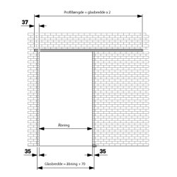 Portavant 60 komplet st for enkeltdr, vg