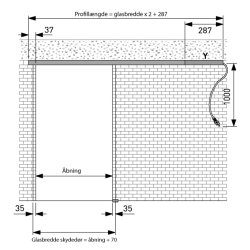 Portavant 80 automatic komplet st for enkeltdr, loft