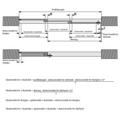 Portavant 60 twinline fastglasprofil komplet st