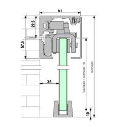 Portavant 60 komplet st for dobbeltdr, vg