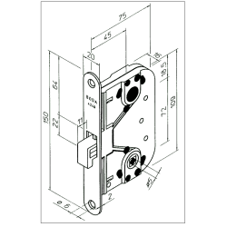 Boda 4249 mellemdrsls dorn 45 gul