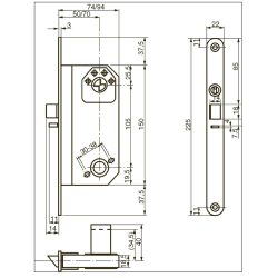 Assa Abloy 5584 lsekasse dorn 50