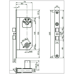 Assa Abloy 562 lsekasse dorn 50 hjre inkl blik