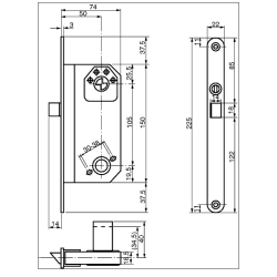 Assa Abloy 6580 lsekasse dorn 70 hjre