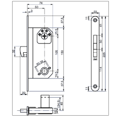 Assa Abloy 9787 lsekasse dorn 50