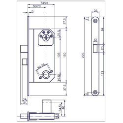Assa Abloy 9788 lsekasse dorn 70