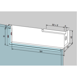 Dorma 03.114 PT29 top/hj�rnebeslag f/v�gmontage 