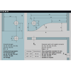 Dorma 03.164 PT42 90&deg; alu vinkel hjrnebeslag m/pinol 