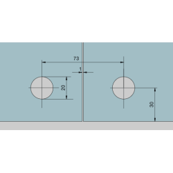Dorma 01.150 PT70 overglas beslag 