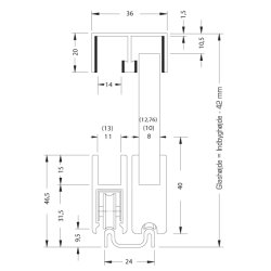 Robustus dobb. fringsprofil med filt