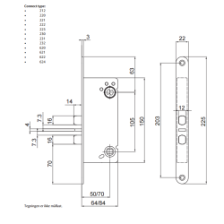 Assa Abloy Connect 232 lsekasse, MF mikro