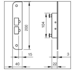 Assa sikkerhedsslutblik 351131 vendbar