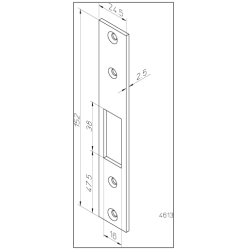 Abloy slutblik 4613 blank krom