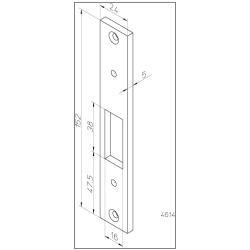 Abloy slutblik 4614 blank krom