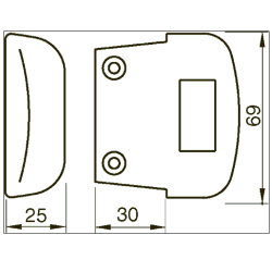 Assa Abloy slutblik til 5201 rustfri
