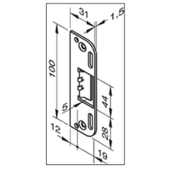 Boda slutblik 0046 glansforzinket