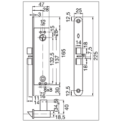 Assa 13585 lsekasse dorn 28 