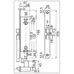 Assa Abloy 1361 lsekasse dorn 28