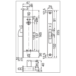 Assa Abloy 13787 lsekasse dorn 28 mikro M4