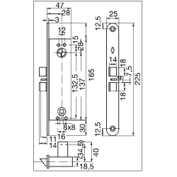 Assa Abloy 1385 lsekasse dorn 28
