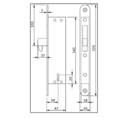 Assa Abloy 90003 lsekasse dorn 28
