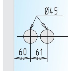 Glasdrsslutblik STUDIO UV for dobbeltdre