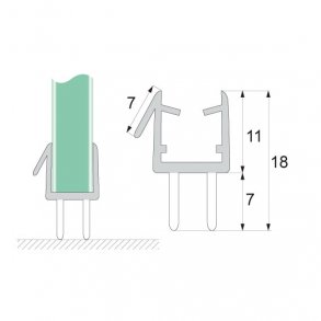 Ttningsliste med 7 mm lber og vandnse