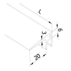 Topcover til gulv, 20 mm